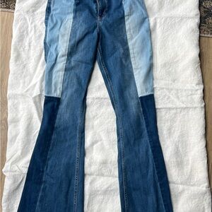 Hollister Blue Flare Wide Leg Jeans